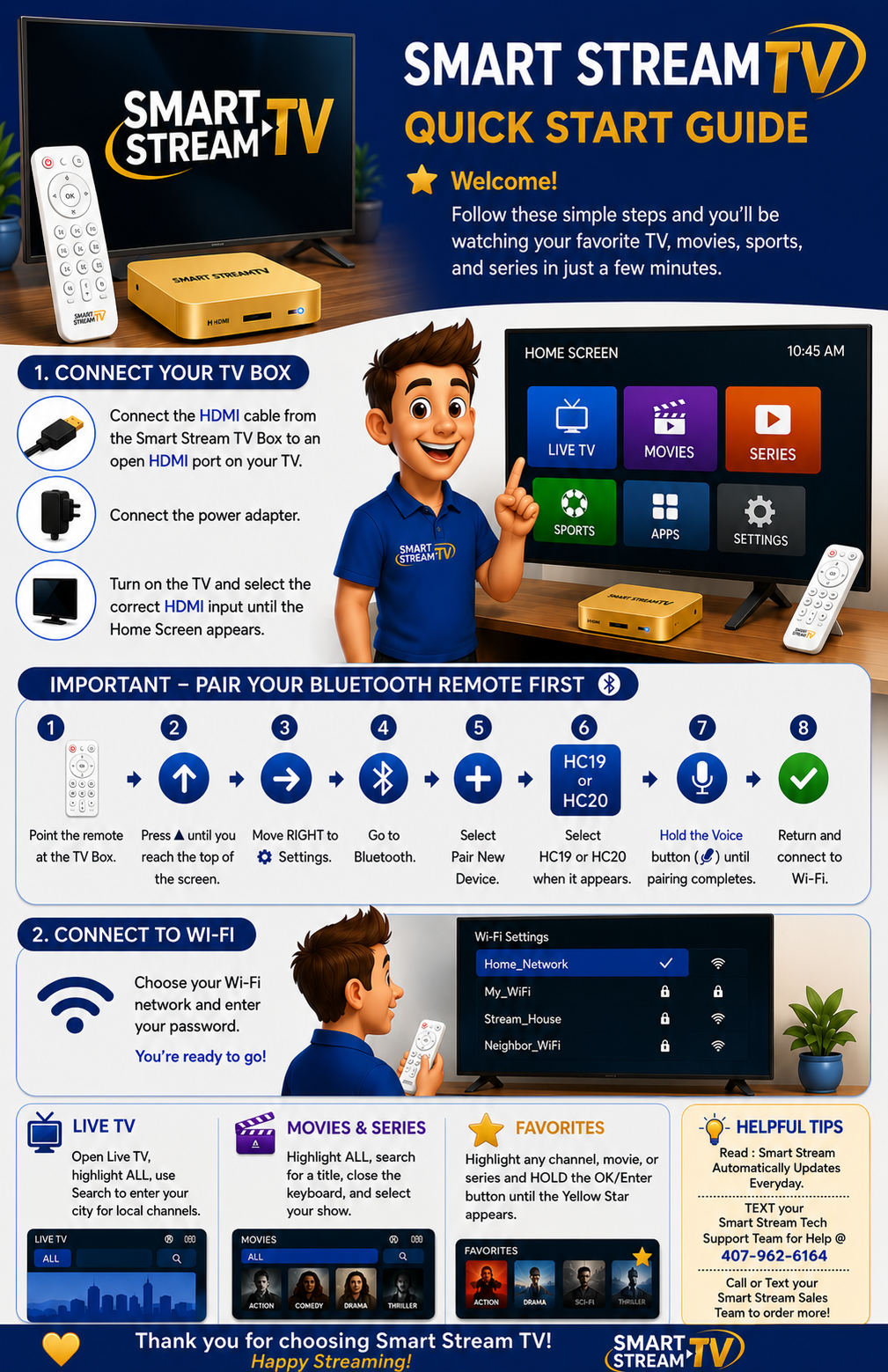 Smart Stream TV Box – IPTV Streaming Device | 30,000+ Live Channels